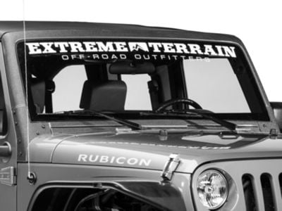 SEC10 Windshield Frame Body Shield Decal; Gloss Black (07-18 Jeep Wrangler JK)