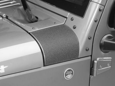 SEC10 Outer Cowl Body Shield Decal; Gloss Black (07-18 Jeep Wrangler JK)