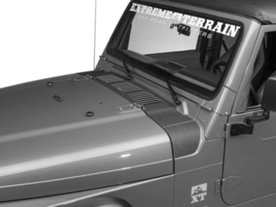 SEC10 Cowl Body Shield Decal; Gloss Black (98-06 Jeep Wrangler TJ)