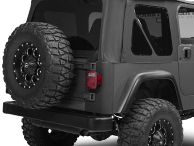 SEC10 Rear Corner Body Shield Decal; Textured Black (97-06 Jeep Wrangler TJ)