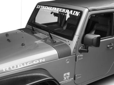 SEC10 Cowl Body Shield Decal; Gloss Black (07-18 Jeep Wrangler JK)