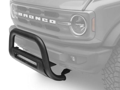 Barricade 3.50-Inch Bull Bar with 20-Inch LED Light Bar; Textured Black (21-24 Bronco)