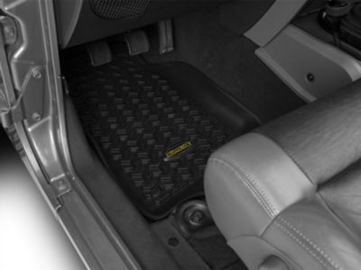 Barricade Front and Rear Floor Mats; Black (07-18 Jeep Wrangler JK 4-Door)