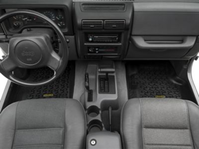 Barricade Front, Rear and Cargo Floor Mats; Black (97-06 Jeep Wrangler TJ)