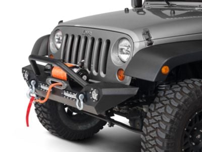 Barricade Jeep Wrangler Trail Force HD Front Bumper with LED Barricade Jeep Wrangler Trail Force HD Front Bumper with LED