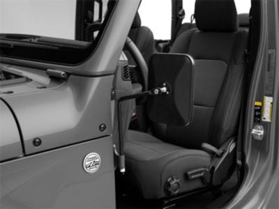 Barricade Rectangular Adventure Mirrors; Textured Black (20-24 Jeep Gladiator JT)