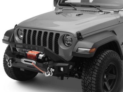 Barricade HD3 Stubby Winch Mount Front Bumper with LED Fog Lights (20-26 Jeep Gladiator JT)