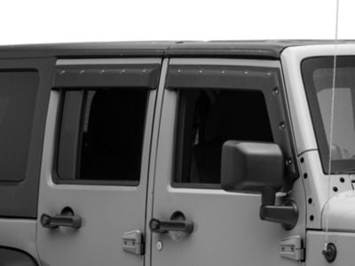 Barricade Tough Guard FormFit Window Visors (07-18 Jeep Wrangler JK 4-Door)