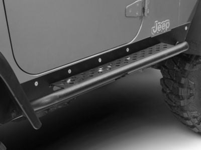 Barricade Rocker Guards with Steps (97-06 Jeep Wrangler TJ, Excluding Unlimited)