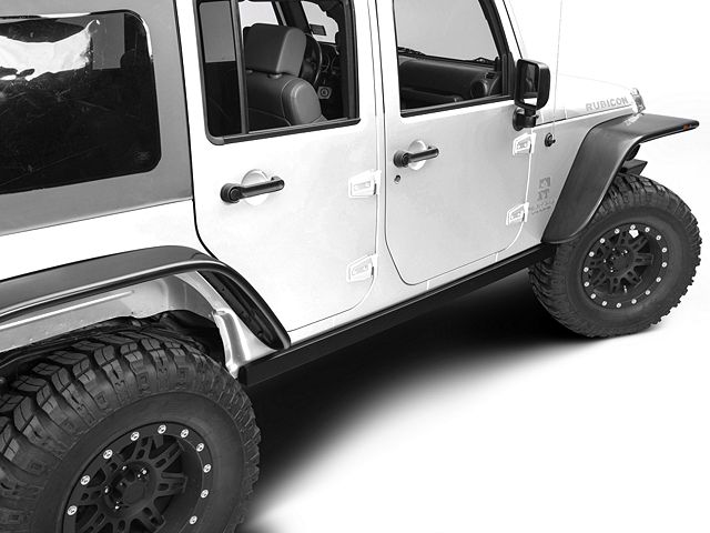Barricade Jeep Wrangler Rubi Rails; Textured Black J100745 (07-18 Jeep ...