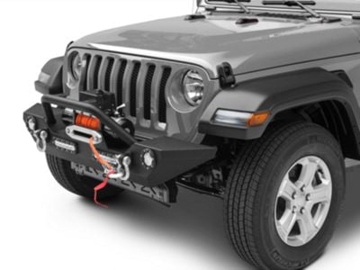 Barricade Trail Force HD Front Bumper with LED Lights and 9,500 lb. Winch (18-24 Jeep Wrangler JL)