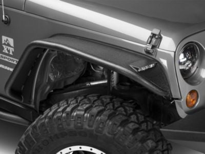 Barricade Tubular Fender Flares; Front and Rear (07-18 Jeep Wrangler JK)