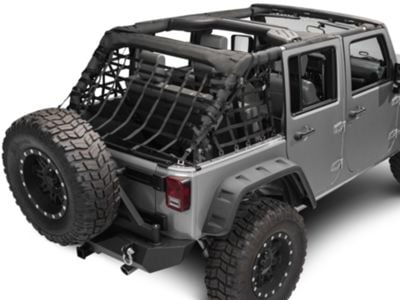 RedRock Cargo Wrap Around Net; Three Piece (07-18 Jeep Wrangler JK 4-Door)