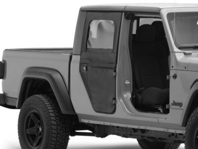 Bestop 2-Piece Full Fabric Rear Doors; Black Diamond (20-24 Jeep Gladiator JT)