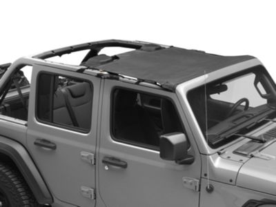 Bestop Header Standard Targa Style Bikini Top; Black Diamond (18-24 Jeep Wrangler JL)