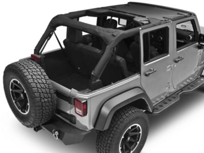 Bestop Targa-Style Bikini Top; Black Diamond (07-18 Jeep Wrangler JK)
