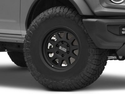 Black Rhino Bronco Stadium Matte Black 6-Lug Wheel; 16x8