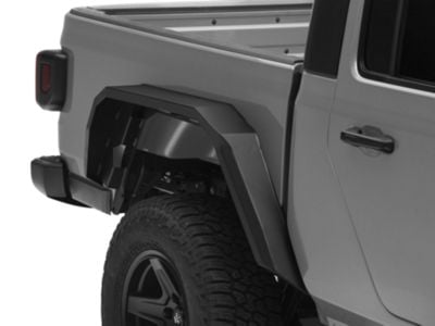 Body Armor 4x4 Rear Fender Flares; Textured Black (20-24 Jeep Gladiator JT)