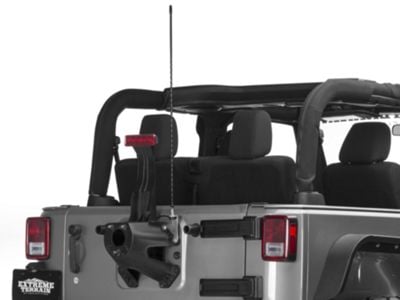 Mopar CB Antenna Mount Kit with Jeep Logo Antenna (07-18 Jeep Wrangler JK)