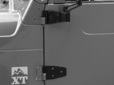 Half Door Hinges; Black (87-06 Jeep Wrangler YJ & TJ)