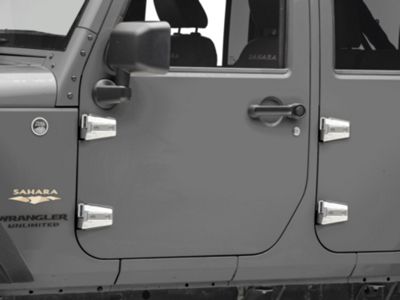 Door Hinge Kit; Stainless Steel (07-18 Jeep Wrangler JK 4-Door)