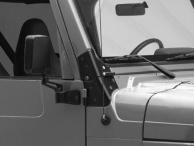 Windshield Hinge; Left and Right Side (97-06 Jeep Wrangler TJ)