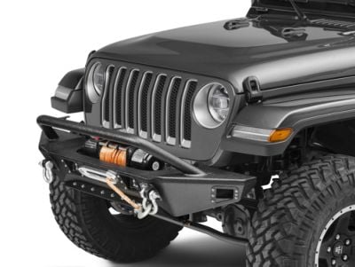 Deegan 38 by Mammoth Front Bumper with KC HiLiTES LED Fog Lights (18-26 Jeep Wrangler JL)