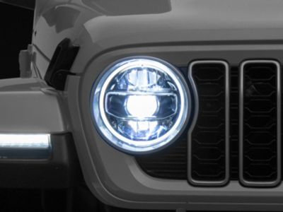 DV8 Offroad LED Headlights; Chrome Housing; Clear Lens (18-24 Jeep Wrangler JL)