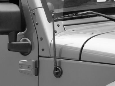 EcoAuto Flexible Replacement Antenna; 12-Inch; Carbon Fiber (07-23 Jeep Wrangler JK & JL)