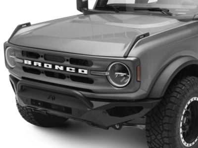 Fab Fours Vengeance Front Bumper with Pre-Runner Guard; Matte Black (21-24 Bronco, Excluding Raptor)