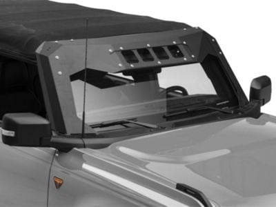 Fab Fours Bronco ViCowl Windshield Protector; Matte Black Fab Fours Bronco ViCowl Windshield Protector; Matte Black