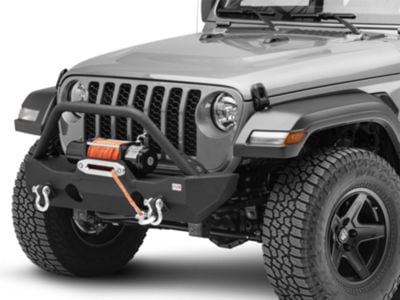 Mako Stubby Front Bumper; Textured Black (20-26 Jeep Gladiator JT)