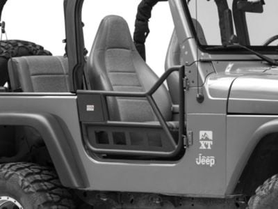 Fishbone Offroad Front Tube Doors; Textured Black (97-06 Jeep Wrangler TJ)