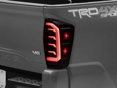 Form Lighting LED Tail Lights; Black Housing; Smoked Lens (16-23 Tacoma)