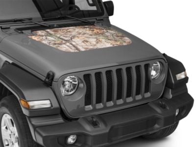 SEC10 Jeep Wrangler Hood Decal; Camo Real Tree J123772-JL