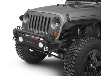 Magnum RT Stubby Winch Front Bumper; Black Textured (07-18 Jeep Wrangler JK)