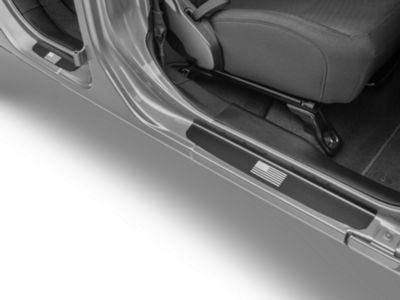 RedRock Old Glory Door Entry Guards; Black (20-24 Jeep Gladiator JT)