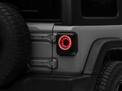 Sequential LED Tail Lights; Black Housing; Smoked Lens (18-24 Jeep Wrangler JL)