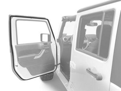Front Door Seal; Driver Side (07-18 Jeep Wrangler JK)