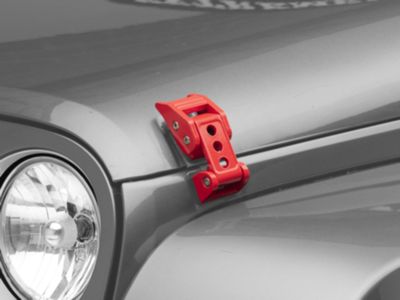 Hood Latches; Firecracker Red (07-18 Jeep Wrangler JK)