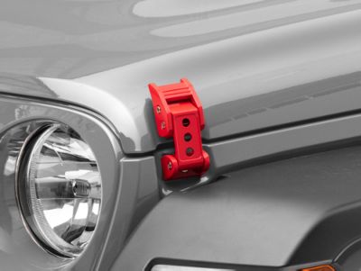 Hood Latches; Firecracker Red (18-24 Jeep Wrangler JL)