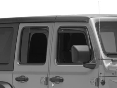 In-Channel Ventvisor Window Deflectors; Front and Rear; Dark Smoke (18-24 Jeep Wrangler JL 4-Door)