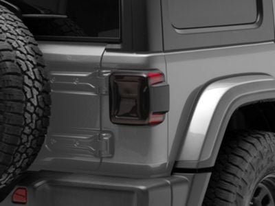 Tail Light Covers; Smoked (18-24 Jeep Wrangler JL w/ Factory LED Tail Lights)