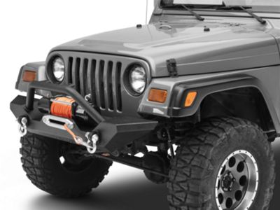 Jeep Licensed by RedRock Trail Force HD Front Bumper with Jeep Logo (87-06 Jeep Wrangler YJ & TJ)
