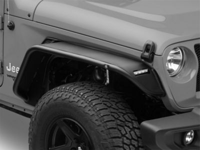 Tubular Fender Flares; Front (18-24 Jeep Wrangler JL)