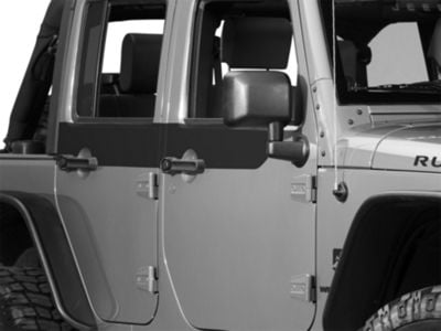 SEC10 Door Accents; Matte Black (07-18 Jeep Wrangler JK 4-Door)