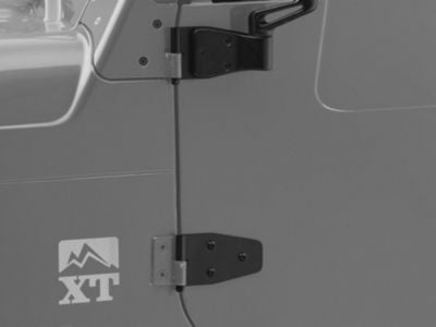 Door Hinge Set; Black (97-06 Jeep Wrangler TJ)