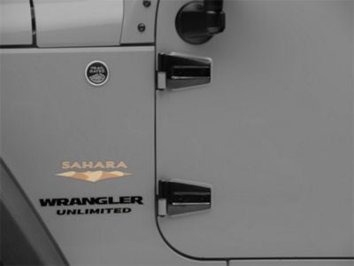 Door Hinge Set; Textured Black (07-18 Jeep Wrangler JK 4-Door)