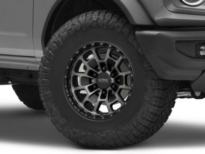 KMC Bronco Summit Satin Black with Gray Tint 6-Lug Wheel; 17x8.5
