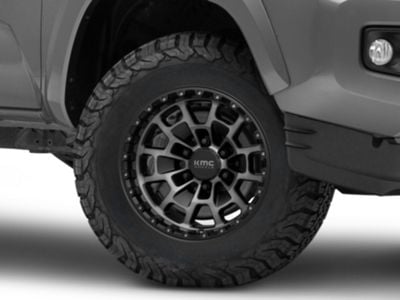 KMC Tacoma Summit Satin Black with Gray Tint 6-Lug Wheel; 17x8.5